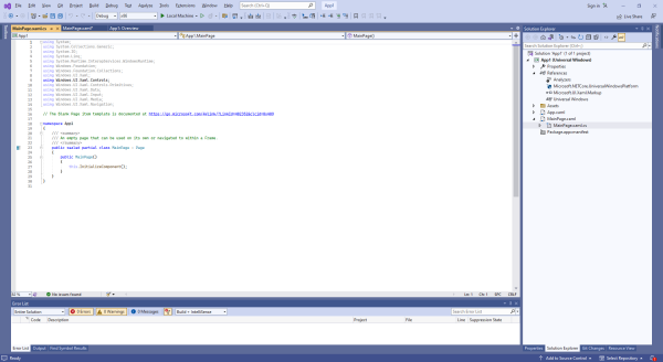  C# module design MainPage.xaml.cs