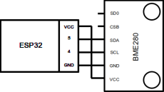  BME 280 connection circuit (I2C)